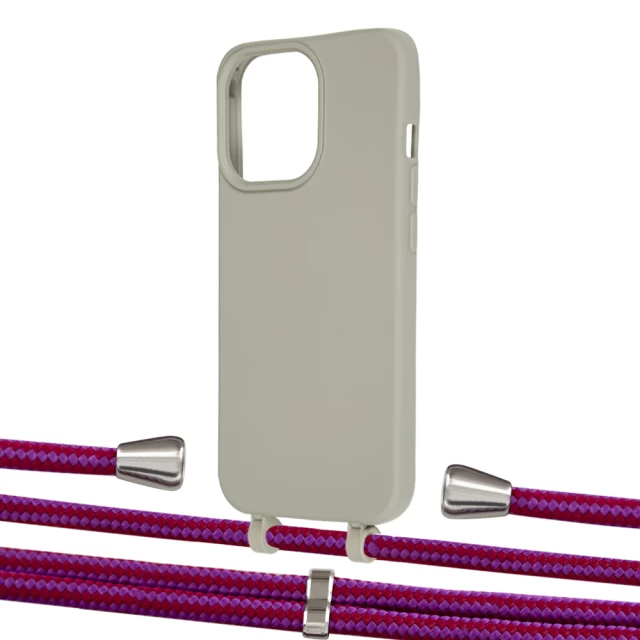 Чохол Upex Alter Eyelets for iPhone 13 Pro Max Anchor with Aide Rouge Cramoisi and Casquette Silver (UP118361)