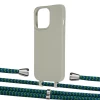 Чехол Upex Alter Eyelets for iPhone 13 Pro Max Anchor with Aide Emeraude and Casquette Silver (UP118362)