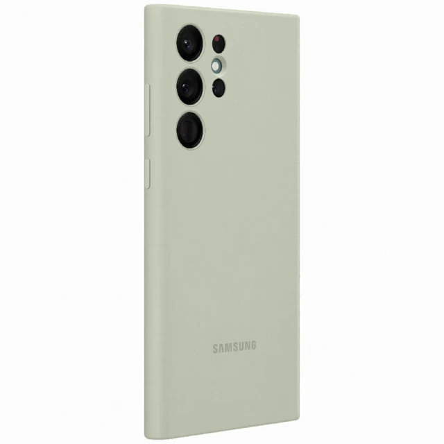 Чохол Samsung Silicone Cover для Samsung Galaxy S22 Ultra (S908) Olive Green (EF-PS908TMEGRU)