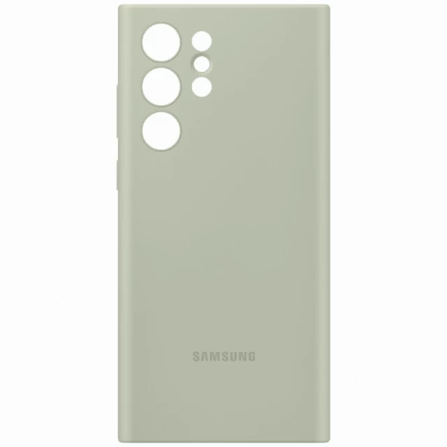 Чохол Samsung Silicone Cover для Samsung Galaxy S22 Ultra (S908) Olive Green (EF-PS908TMEGRU)