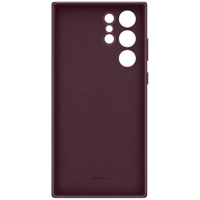 Чохол Samsung Leather Cover для Samsung Galaxy S22 Ultra (S908) Burgundy (EF-VS908LEEGRU)