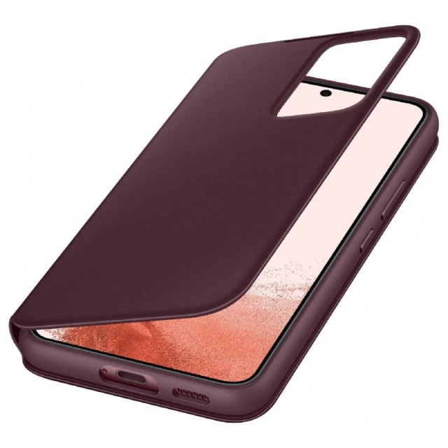 Чехол-книжка Samsung Smart Clear View Cover для Samsung Galaxy S22 Plus (S906) Burgundy (EF-ZS906CEEGRU)
