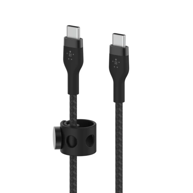 Кабель Belkin USB-C - USB-C BRAIDED SILICONE 1m Black (CAB011BT1MBK)