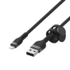 Кабель Belkin USB-A - Lightning BRAIDED SILICONE 1m Black (CAA010BT1MBK)