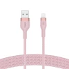Кабель Belkin USB-A - Lightning BRAIDED SILICONE 1m Pink (CAA010BT1MPK)