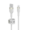 Кабель Belkin USB-A - Lightning BRAIDED SILICONE 1m White (CAA010BT1MWH)
