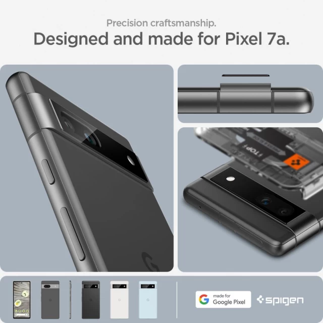 Захисне скло Spigen для камери Google Pixel 7a Optik.TR ”EZ FIT” (2-pack) Black (AGL05970)