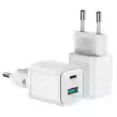 Сетевое зарядное устройство Tech-Protect M05D QC/PD 20W USB-C | USB-A White (6216990212208)