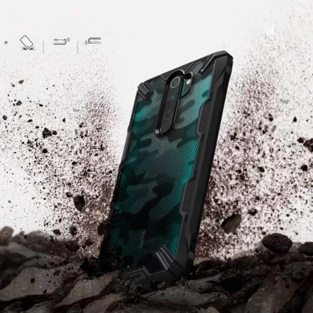 Чохол Ringke Fusion X для Xiaomi Redmi Note 8 Pro Camo Black (XDXI0004)