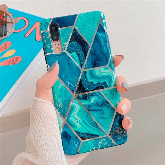 Чохол Tech-Protect Marble для iPhone 12 Mini Blue (0795787715215)