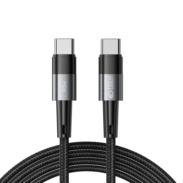 Кабель Tech-Protect UltraBoost Type-C Cable PD 60W | 3A 200cm Grey (9490713933985)