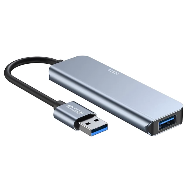 USB-хаб Tech-Protect V0-HUB Adapter 5in1 Grey (9490713935255)