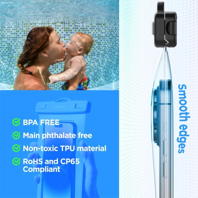 Водонепроницаемый чехол Spigen A601 Universal Waterproof Aqua Blue (ACS06005)