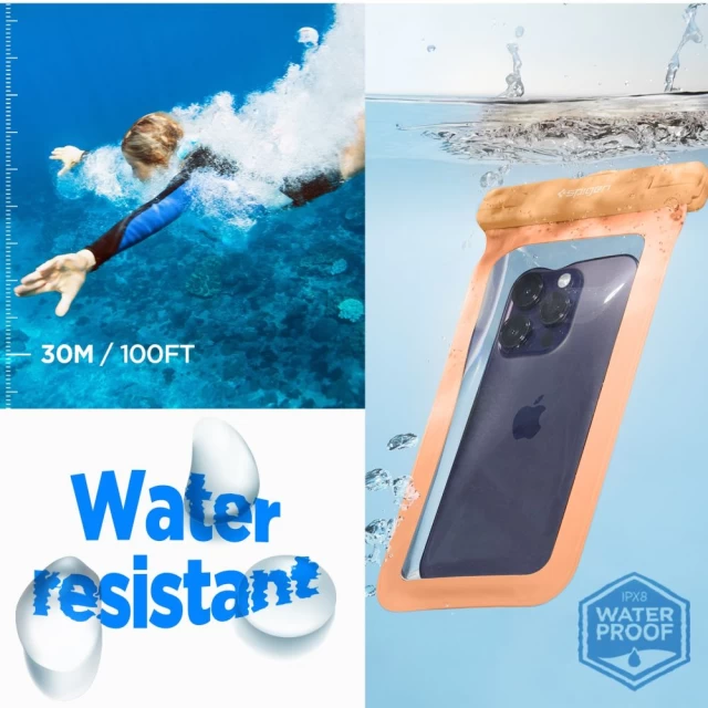 Водонепроницаемый чехол Spigen A601 Universal Waterproof Apricot (ACS06007)