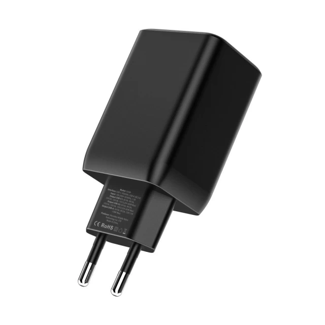 Сетевое зарядное устройство Tech-Protect QC/PD 65W 2xUSB-C | USB-A Black (9490713934524)