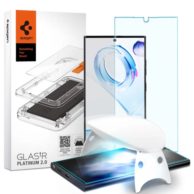 Защитное стекло Spigen TR Platinum для Samsung Galaxy S23 Ultra Clear (AGL05944)