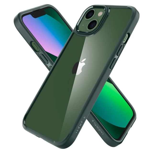 Чохол Spigen Ultra Hybrid для iPhone 13 Midnight Green (ACS04562)