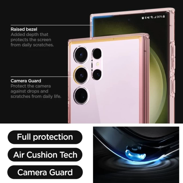Чехол Spigen Ultra Hybrid для Samsung Galaxy S23 Ultra Rose Crystal (ACS06079)