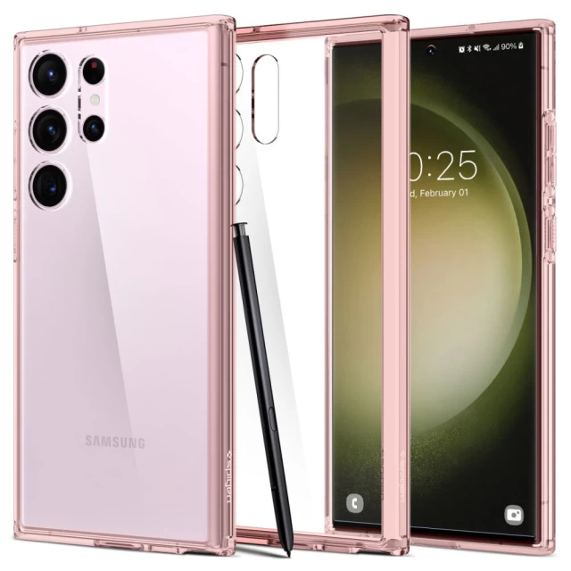 Чехол Spigen Ultra Hybrid для Samsung Galaxy S23 Ultra Rose Crystal (ACS06079)