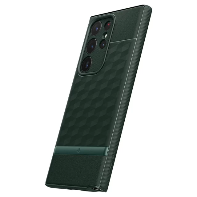 Чехол Spigen Caseology Parallax для Samsung Galaxy S23 Ultra Midnight Green (ACS05987)