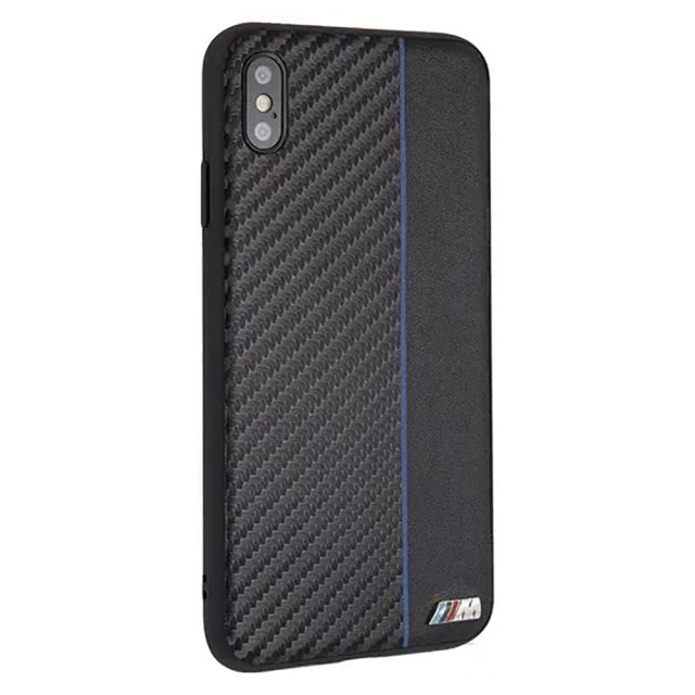 Чохол BMW для iPhone XS Max Carbon Stripe Navy (BMHCI65CAPNBK)