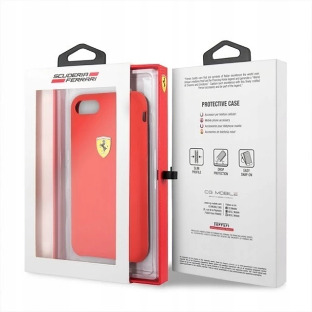 Чехол Ferrari для iPhone 7 | 8 | SE 2022/2020 Silicone Red (FESSIHCI8RE)