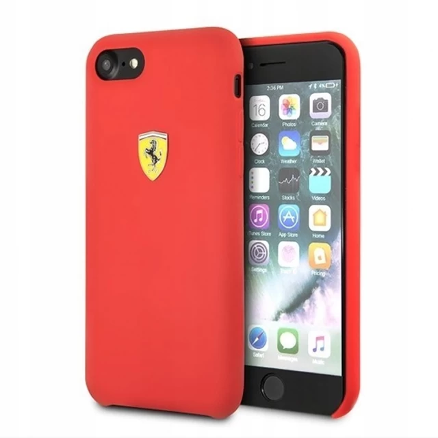 Чехол Ferrari для iPhone 7 | 8 | SE 2022/2020 Silicone Red (FESSIHCI8RE)