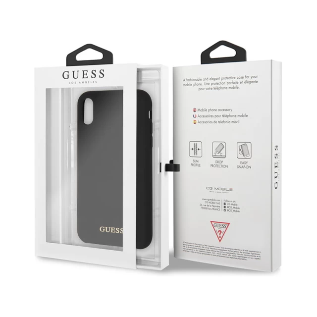 Чехол Guess Silicone для iPhone XR Black (GUHCI61LSGLBK)