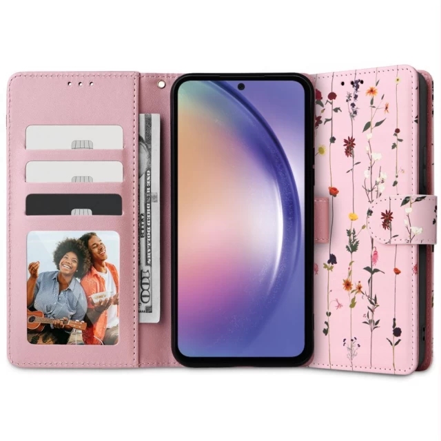 Чехол-книжка Tech-Protect Wallet для Samsung Galaxy A54 5G Garden Pink (9490713931288)