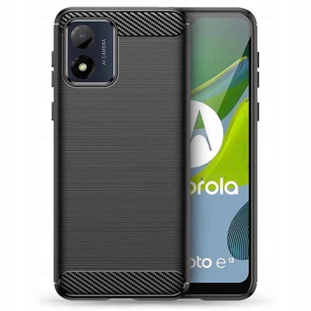 Чехол Tech-Protect TpuCarbon для Motorola Moto E13 Black (9490713932605)