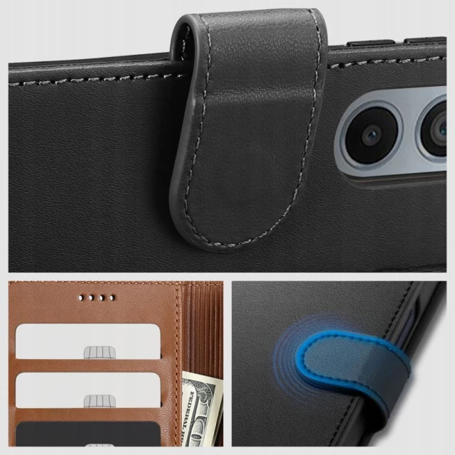 Чехол-книжка Tech-Protect Wallet для Motorola Moto E13 Black (9490713932629)