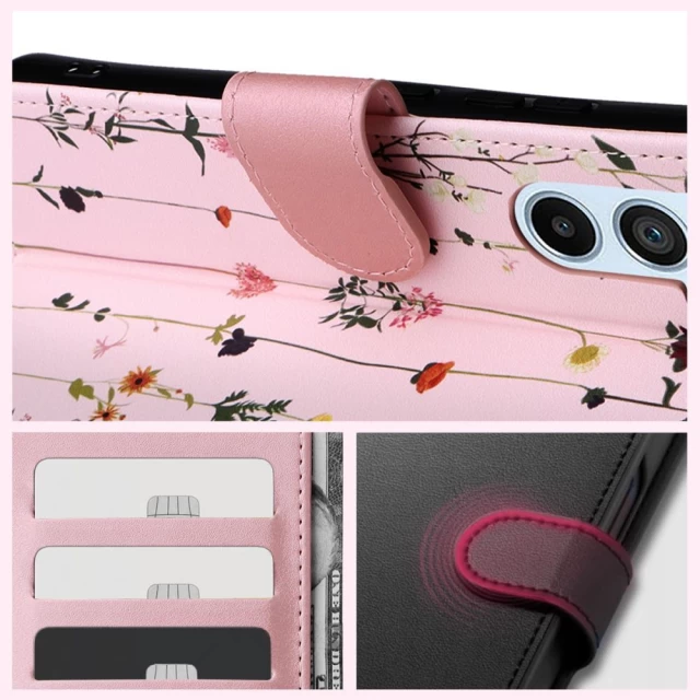 Чехол-книжка Tech-Protect Wallet для Samsung Galaxy A34 5G Garden Pink (9490713931509)