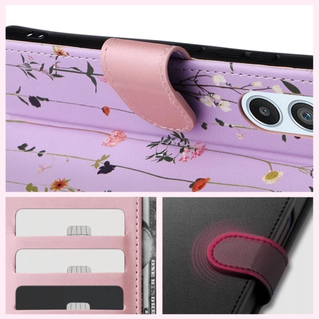 Чехол-книжка Tech-Protect Wallet для Samsung Galaxy A34 5G Garden Violet (9490713931516)