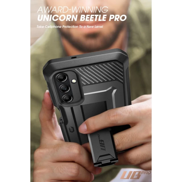 Чохол і захисне скло Supcase Unicorn Beetle Pro для Samsung Galaxy A14 (A145 | A146) Black (843439121836)