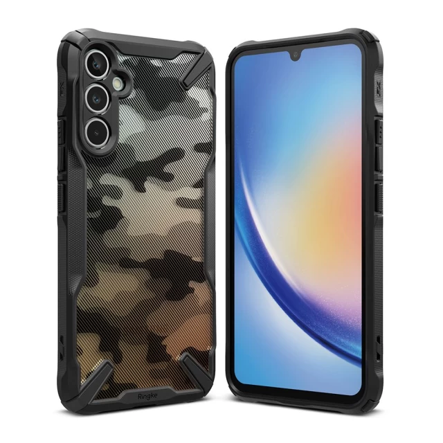 Чохол Ringke Fusion X для Samsung Galaxy A34 5G Camo Black (8809919303545)