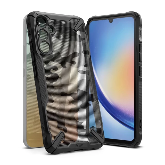 Чохол Ringke Fusion X для Samsung Galaxy A34 5G Camo Black (8809919303545)