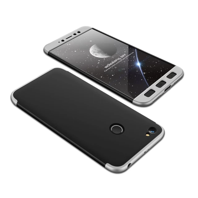 Чехол GKK 360 для Xiaomi Redmi Note 5A Prime Black/Silver (7426825343963)