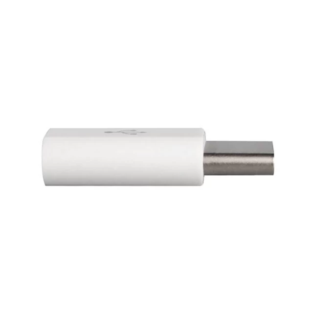 Адаптер HRT USB-C to MicroUSB White (7426803923835)