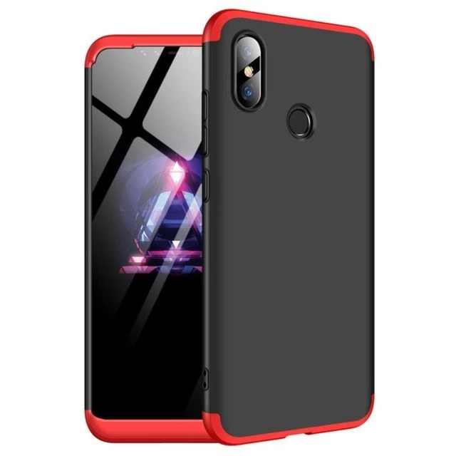 Чехол GKK 360 для Xiaomi Mi8 SE Black/Red (7426825352729)