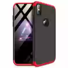 Чехол GKK 360 для iPhone XS Max with Logo Black/Red (7426825356925)