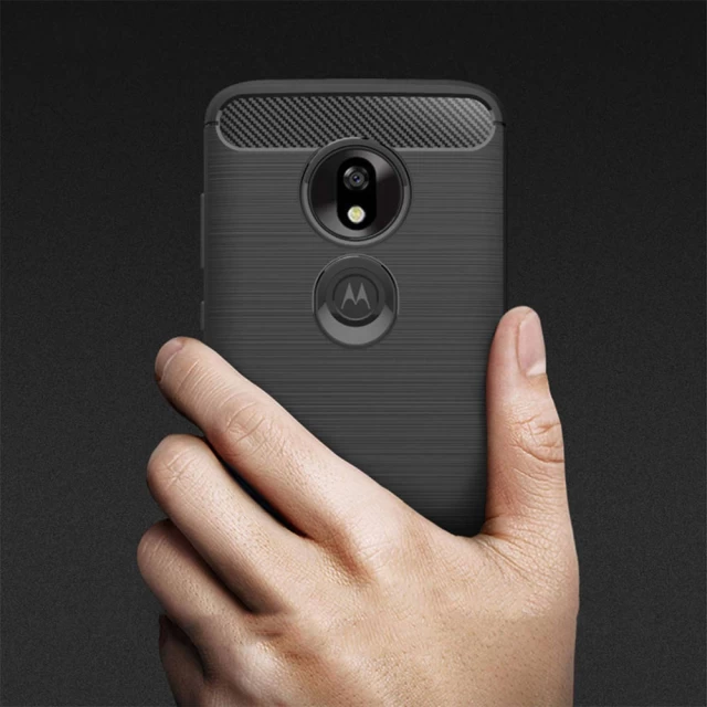 Чохол HRT Carbon Case для Motorola Moto G7 Play Black (7426825366566)