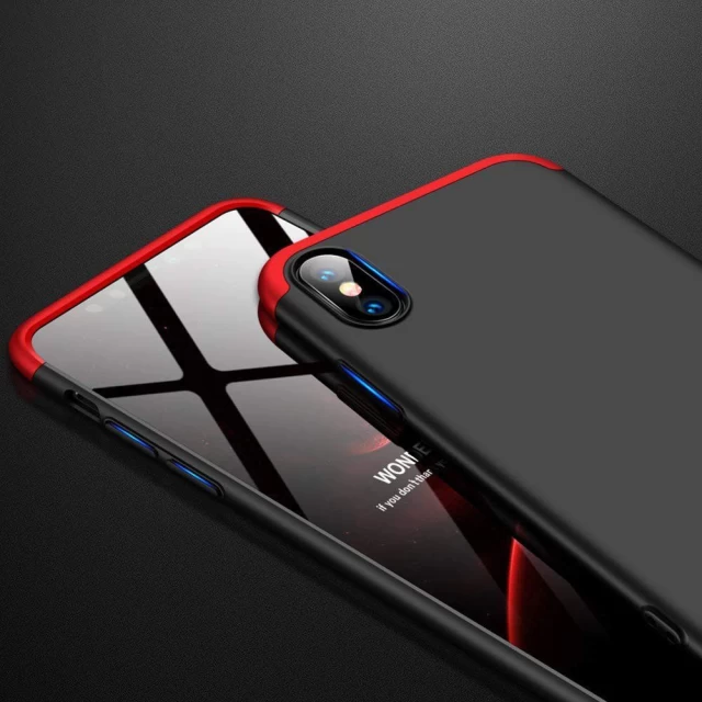 Чохол GKK 360 для iPhone XS Max Black/Red (7426825356833)