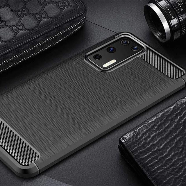 Чехол HRT Carbon Case для Huawei P40 Pro Blue (9111201899018)