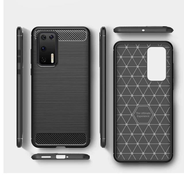 Чехол HRT Carbon Case для Huawei P40 Pro Blue (9111201899018)