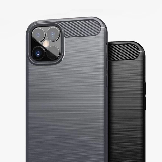 Чехол HRT Carbon для iPhone 12 | 12 Pro Black (9111201909137)