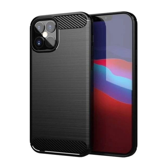 Чохол HRT Carbon для iPhone 12 | 12 Pro Black (9111201909137)