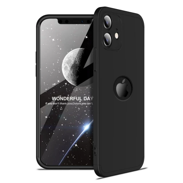 Чехол GKK 360 для iPhone 12 Black (9111201914919)