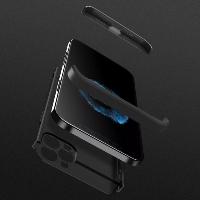 Чехол GKK 360 для iPhone 12 Pro Max Black (9111201914964)