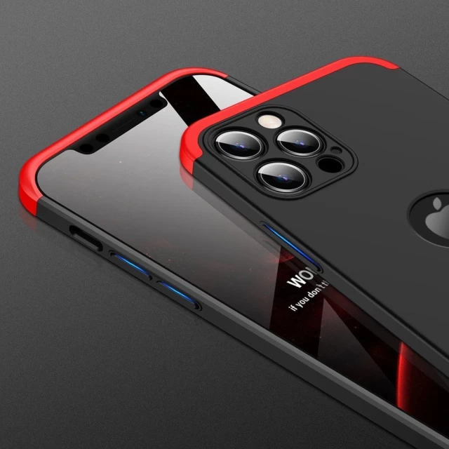 Чехол GKK 360 для iPhone 12 Pro Max Black/Red (9111201914971)