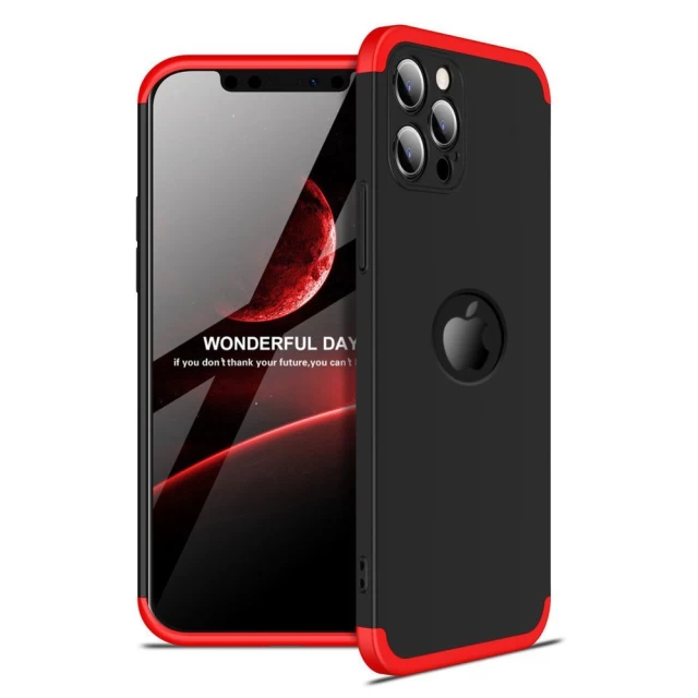 Чехол GKK 360 для iPhone 12 Pro Max Black/Red (9111201914971)